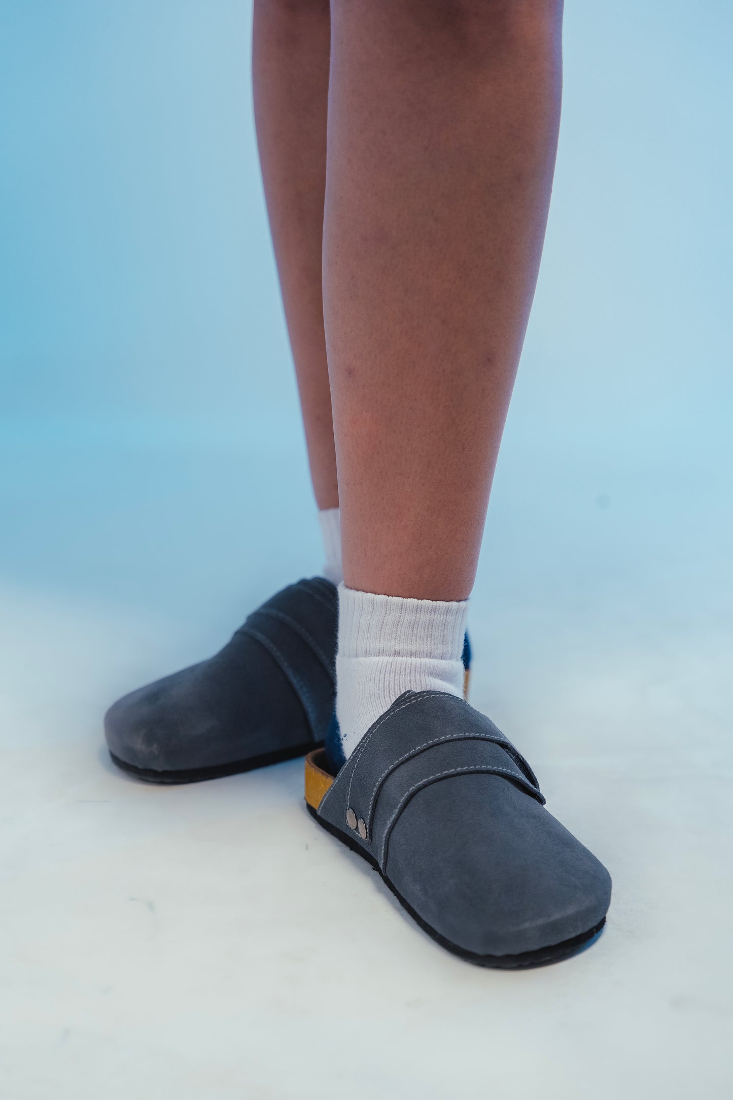 ULAP CLOGS BLUE GRAY ( Blue Gray Clogs Shoes )