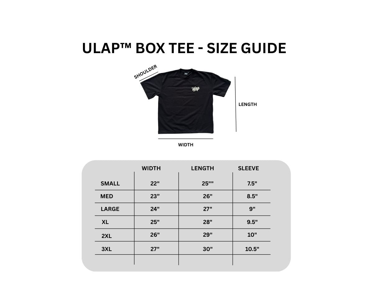ULAP™ Y2K LOGO WHITE ( Oversized Black Box Fit T-shirt )