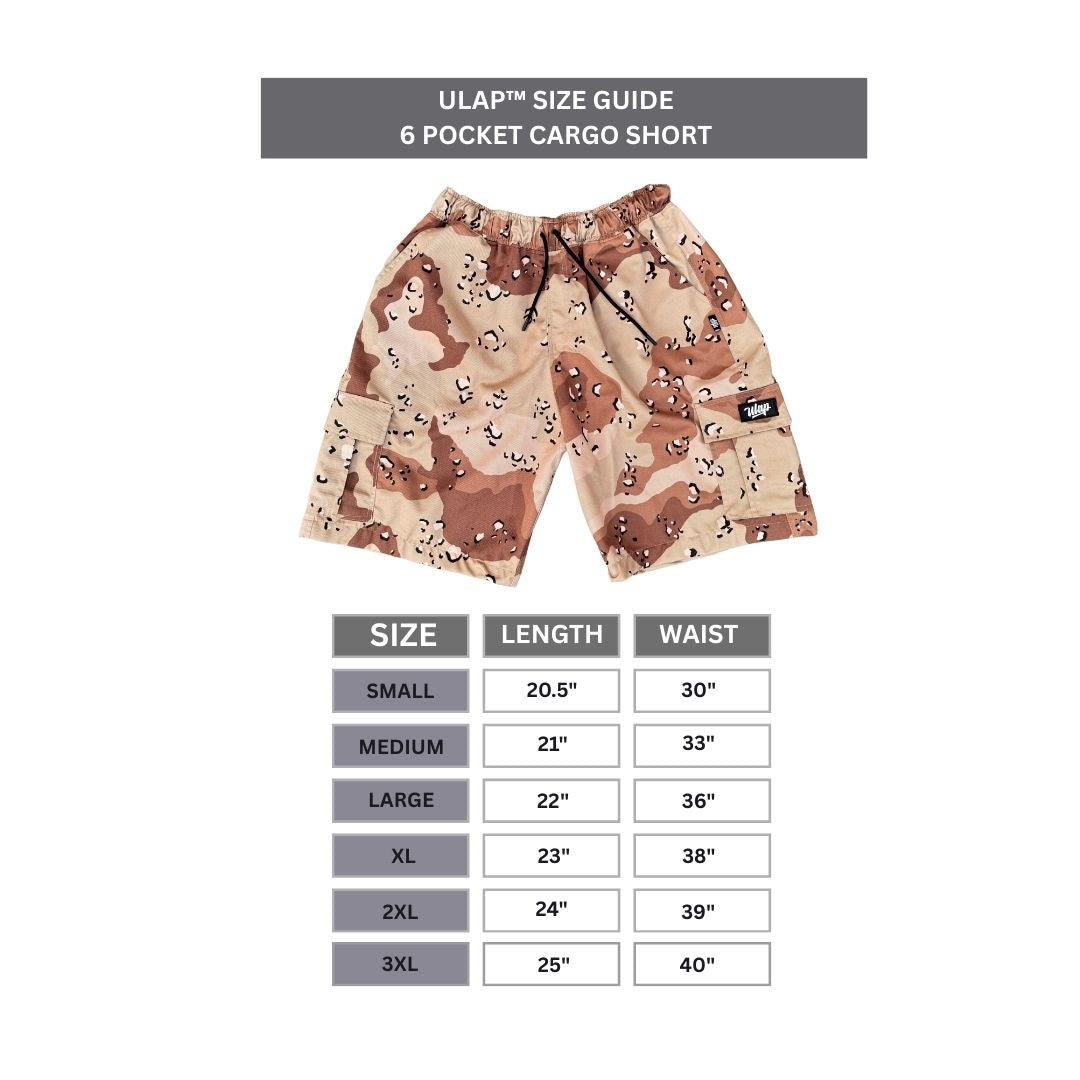 6 POCKETS GREEN CARGO CAMOU ( ULAP™ Cargo Short )