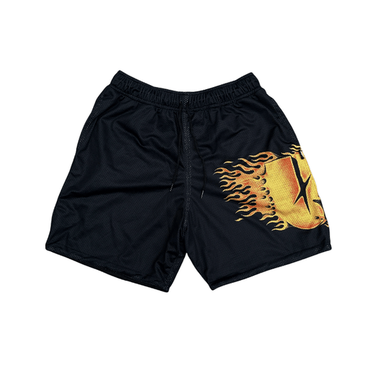 Y2K MESH FIRE LOGO ( Mesh Short )