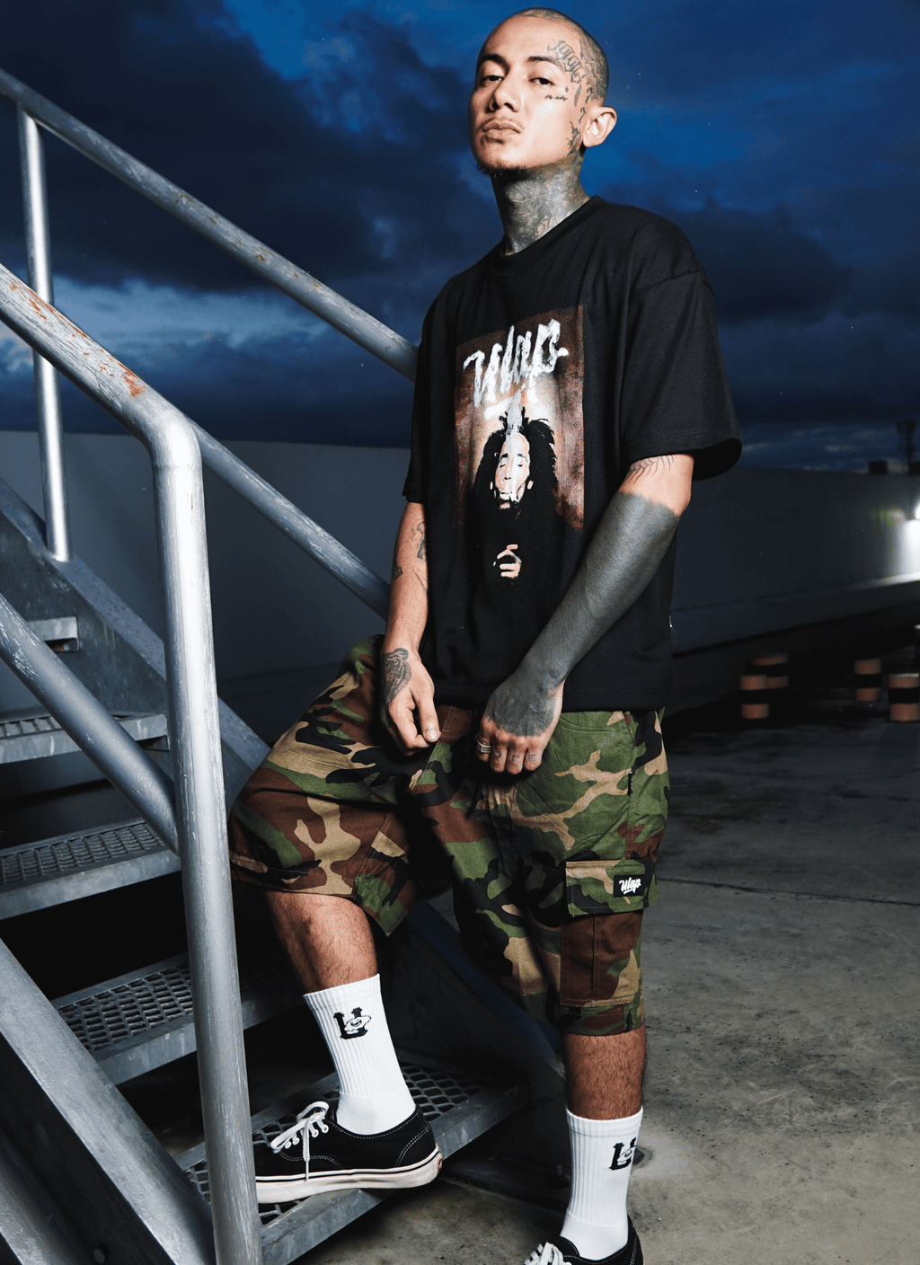 6 POCKETS GREEN CARGO CAMOU ( ULAP™ Cargo Short )