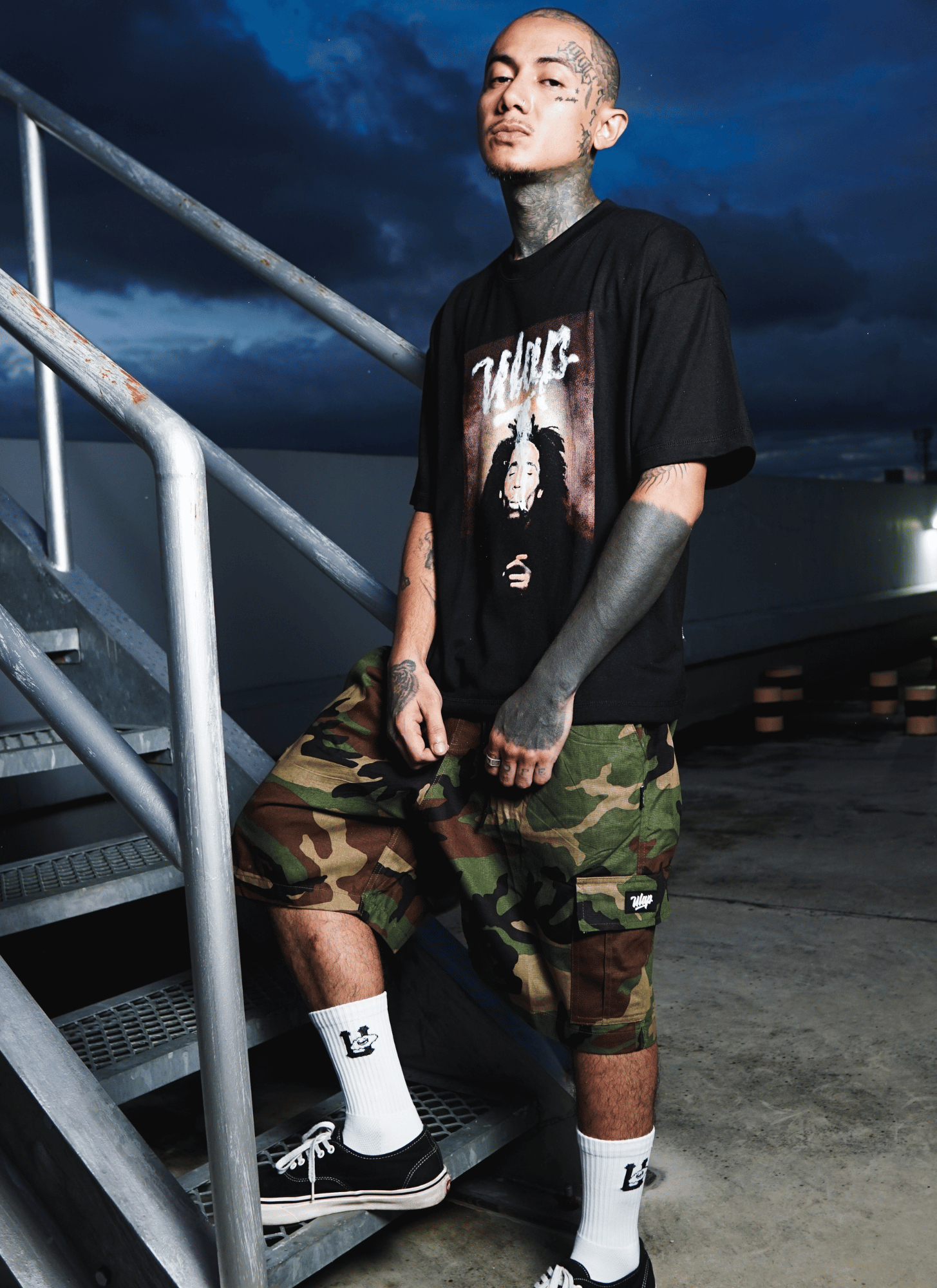 6 POCKETS GREEN CARGO CAMOU ( ULAP™ Cargo Short )
