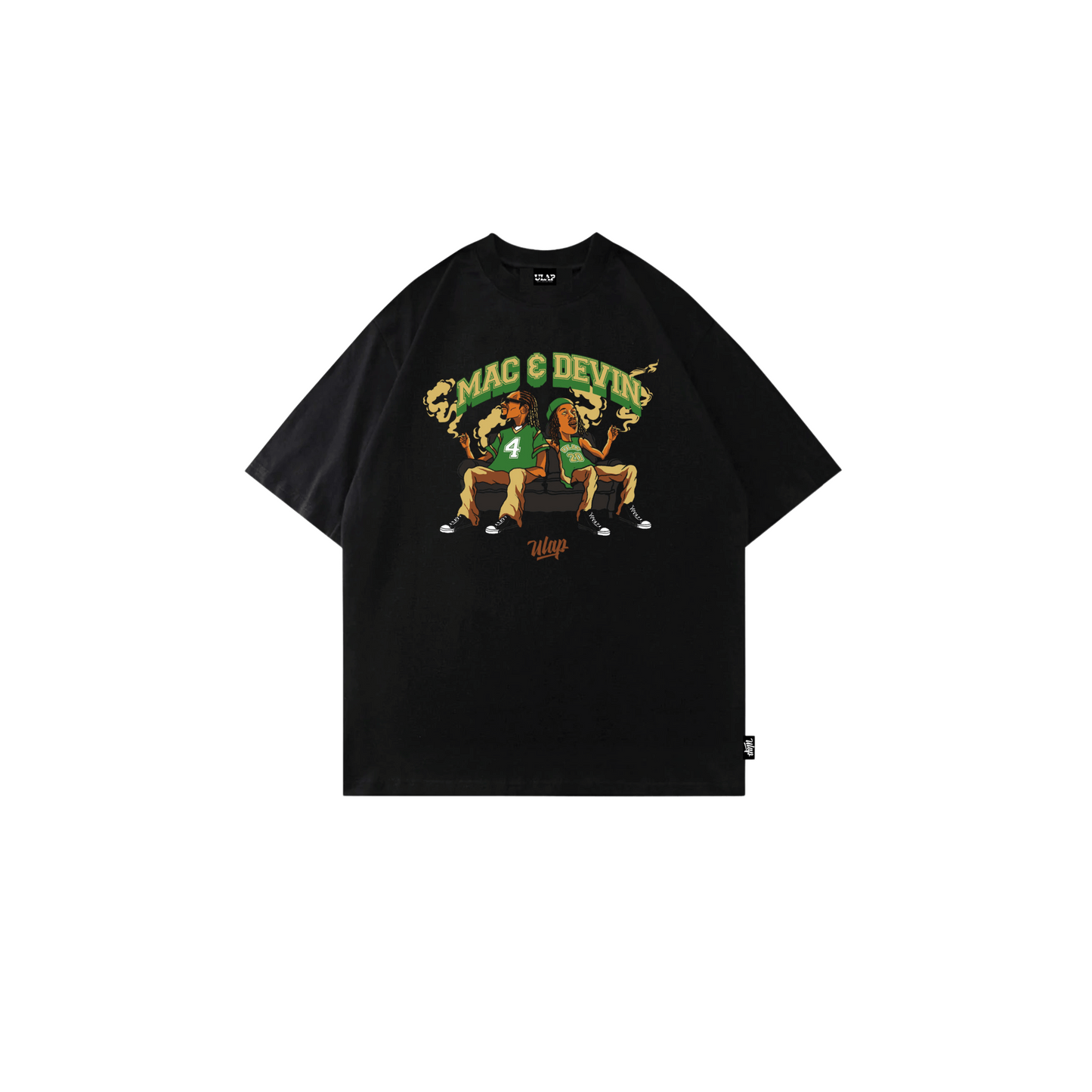 ULAP - MAC & DEVIN FOUR ( Casual Black Tshirt )