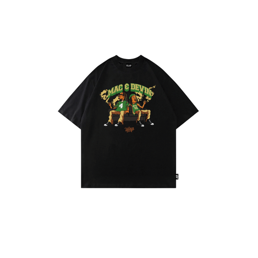 ULAP - MAC & DEVIN FOUR ( Casual Black Tshirt )