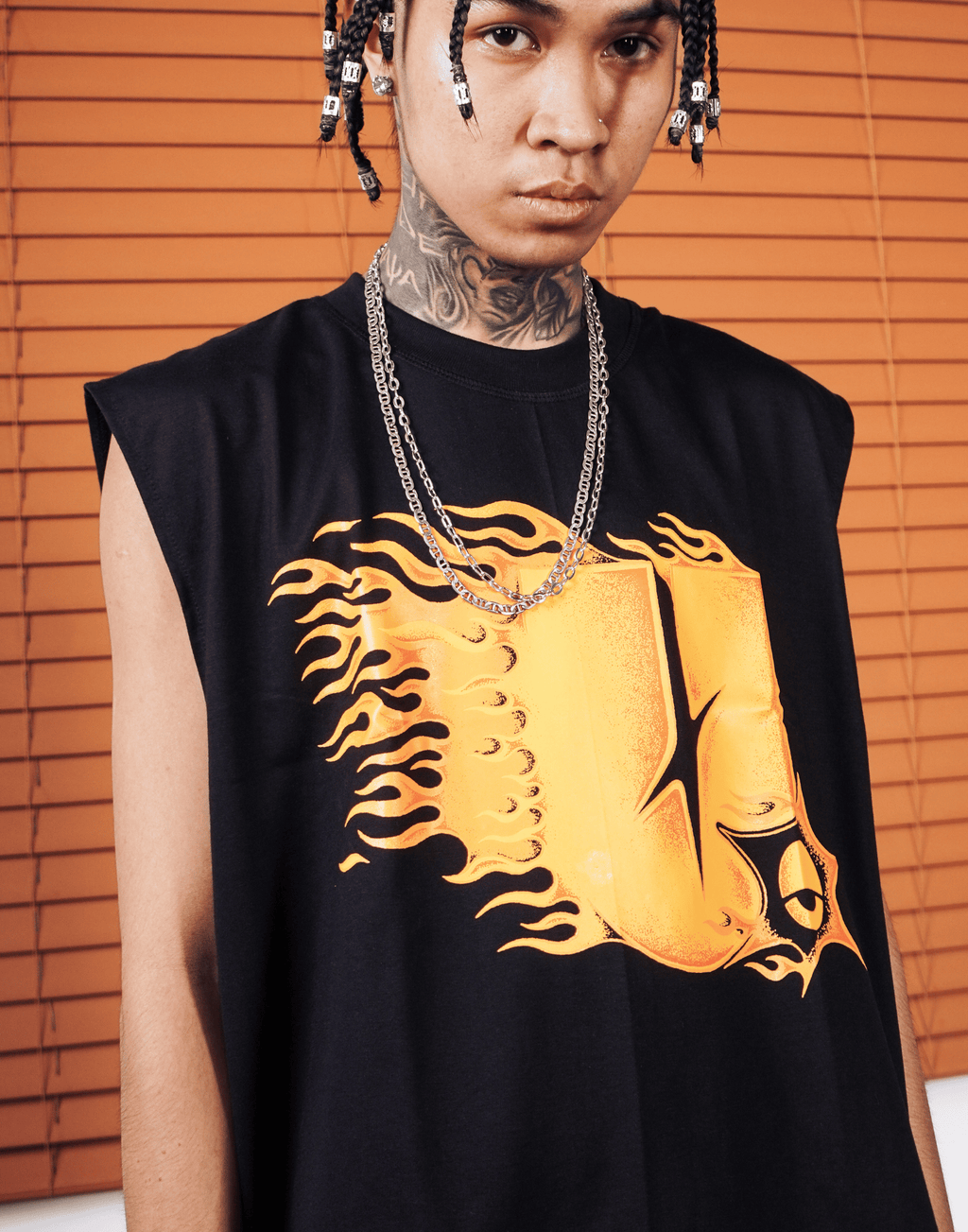 Y2K MUSCLE TEE FIRE ( Musle Tee )
