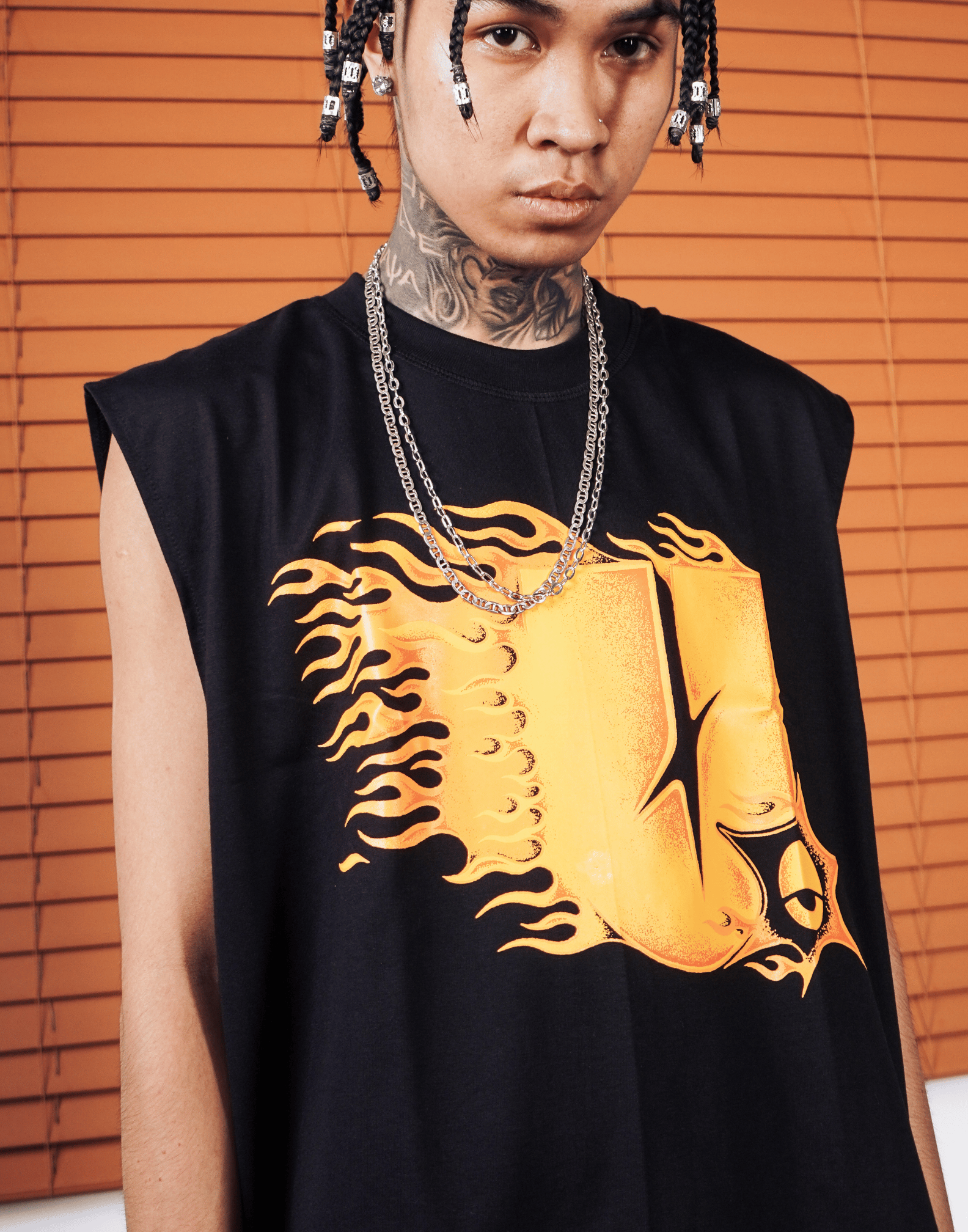 Y2K MUSCLE TEE FIRE ( Musle Tee )