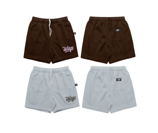 ULAP™ Crewneck Sweat Short - Choco Brown and Gray