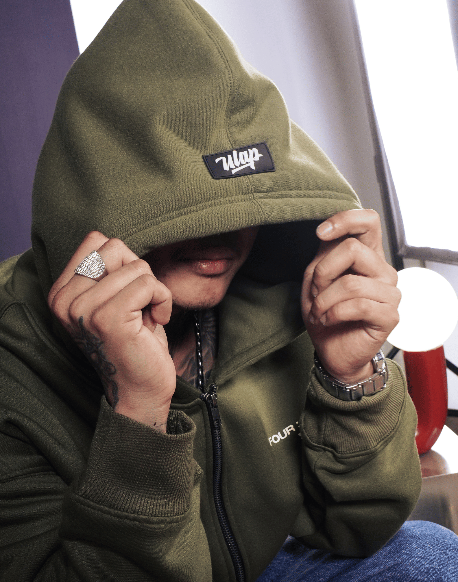 HOODIE 420  ( Drop Shoulder & Double Zip Hoodie )