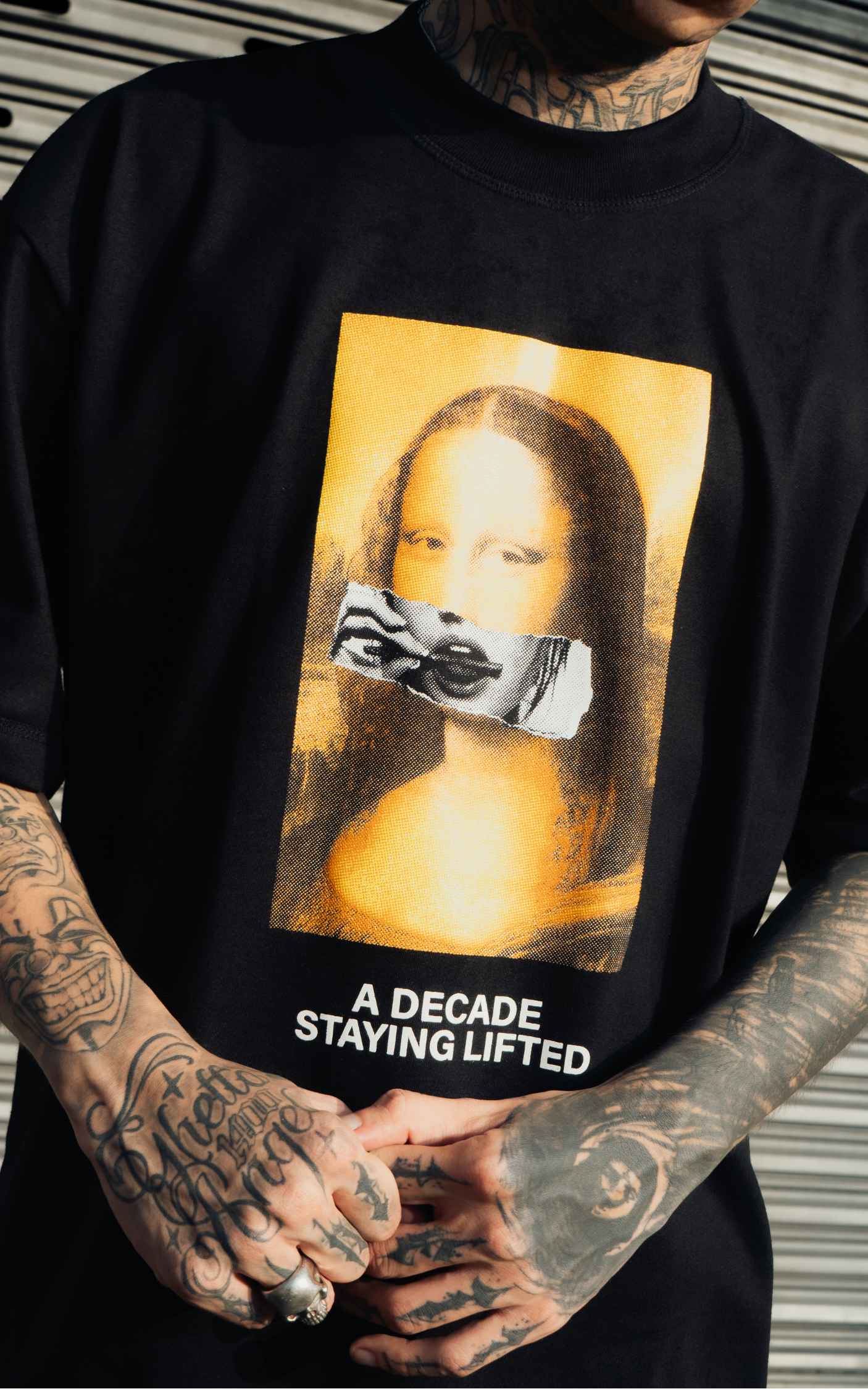 U MONA ( Oversized Black Tshirt )