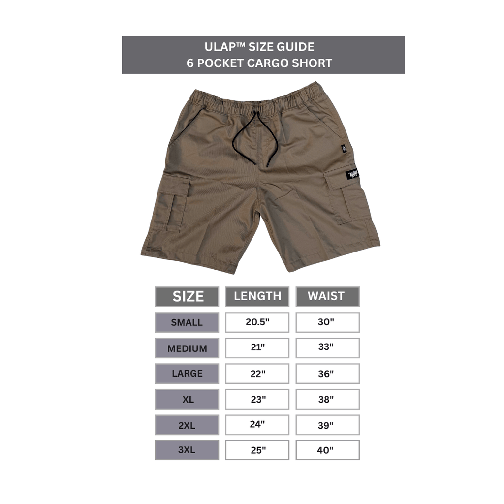 ULAP™ 6 POCKETS PLAIN BROWN CARGO SHORT