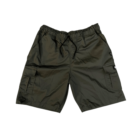 ULAP™ 6 POCKETS PLAIN ARMY GREEN CARGO SHORT