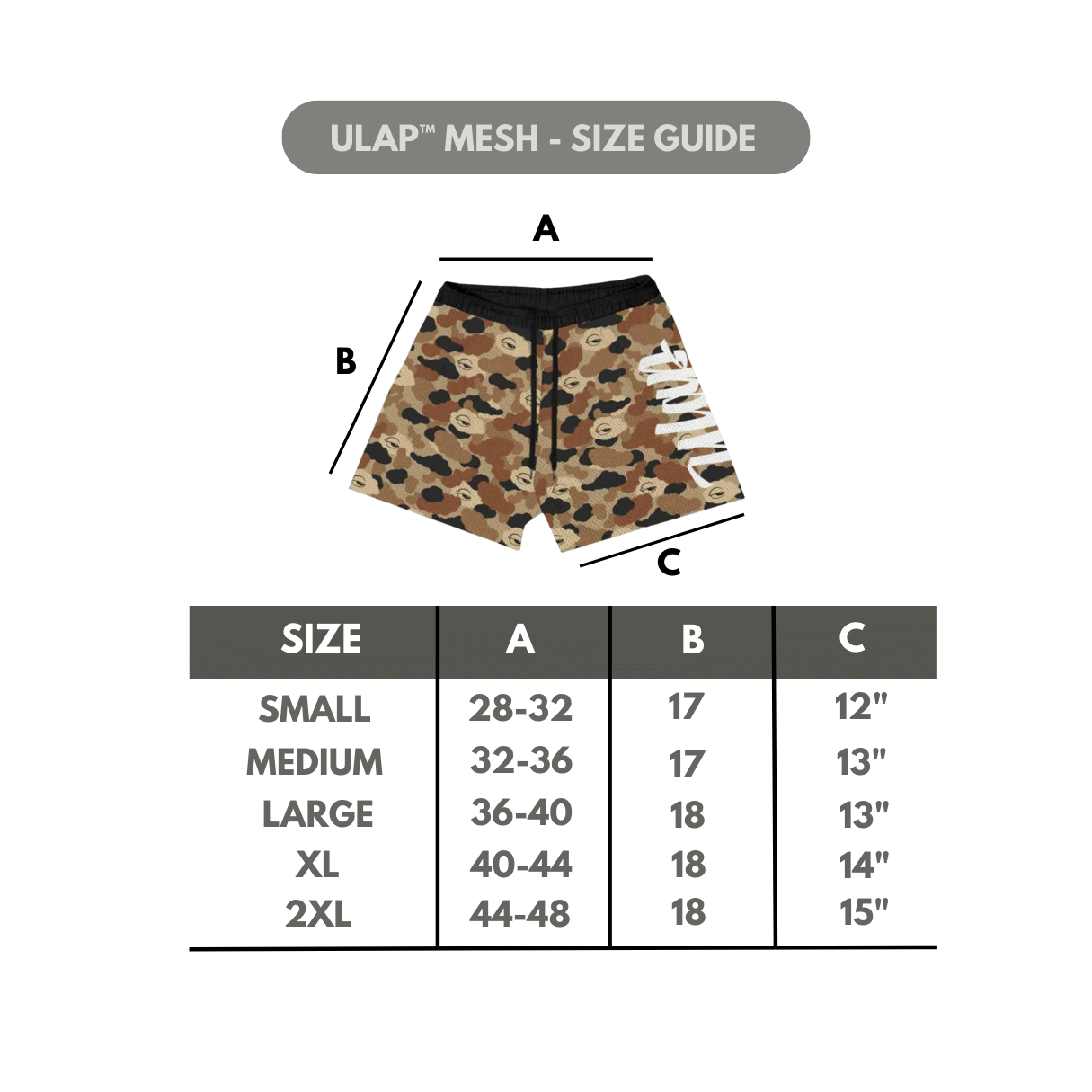 ULAP™ CLOUD CAMOU BROWN ( Mesh Short )