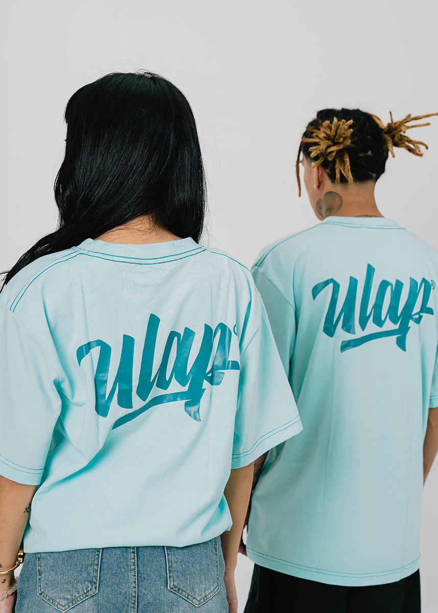 URBAN ULAP ( Casual Mint Blue and Black Tshirt )