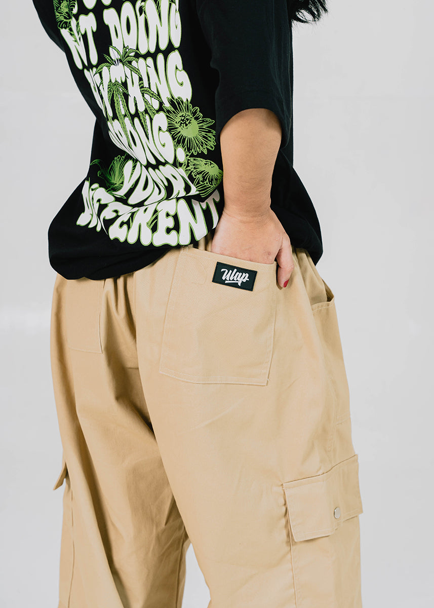 ULAP CARGO PANTS | WIDE LEG LIGHT KHAKI