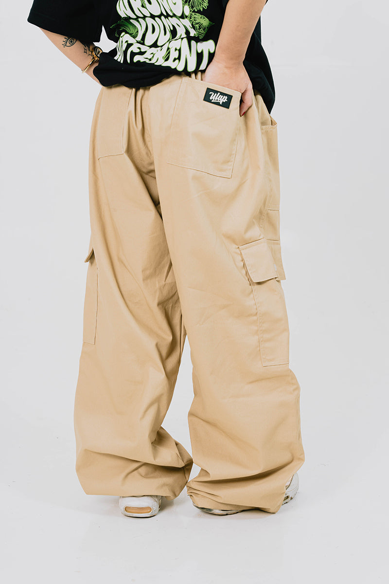 ULAP CARGO PANTS | WIDE LEG LIGHT KHAKI