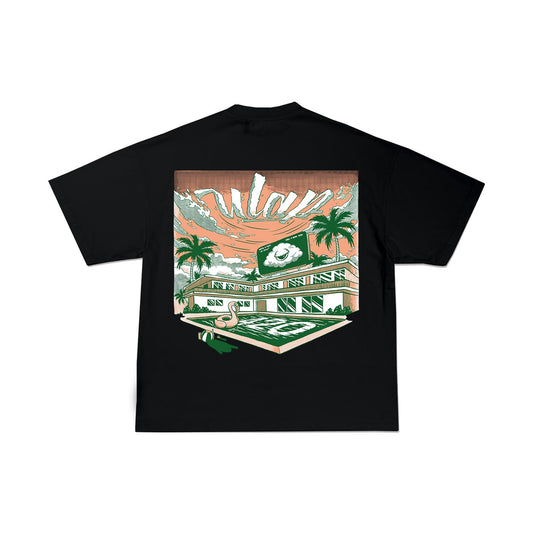 HOTEL 420 ( Oversized Black Box Fit T-shirt )