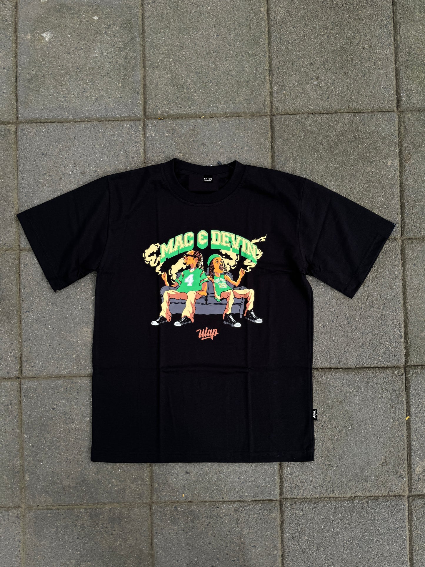 ULAP - MAC & DEVIN FOUR ( Casual Black Tshirt )