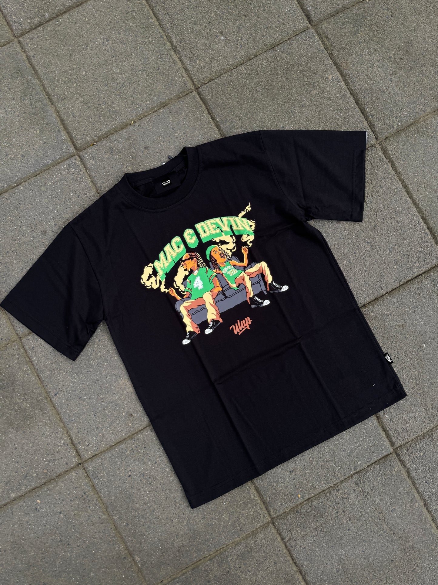 ULAP - MAC & DEVIN FOUR ( Casual Black Tshirt )