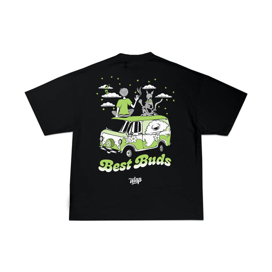 BEST BUDS ( Oversized Black Box Fit T-shirt )
