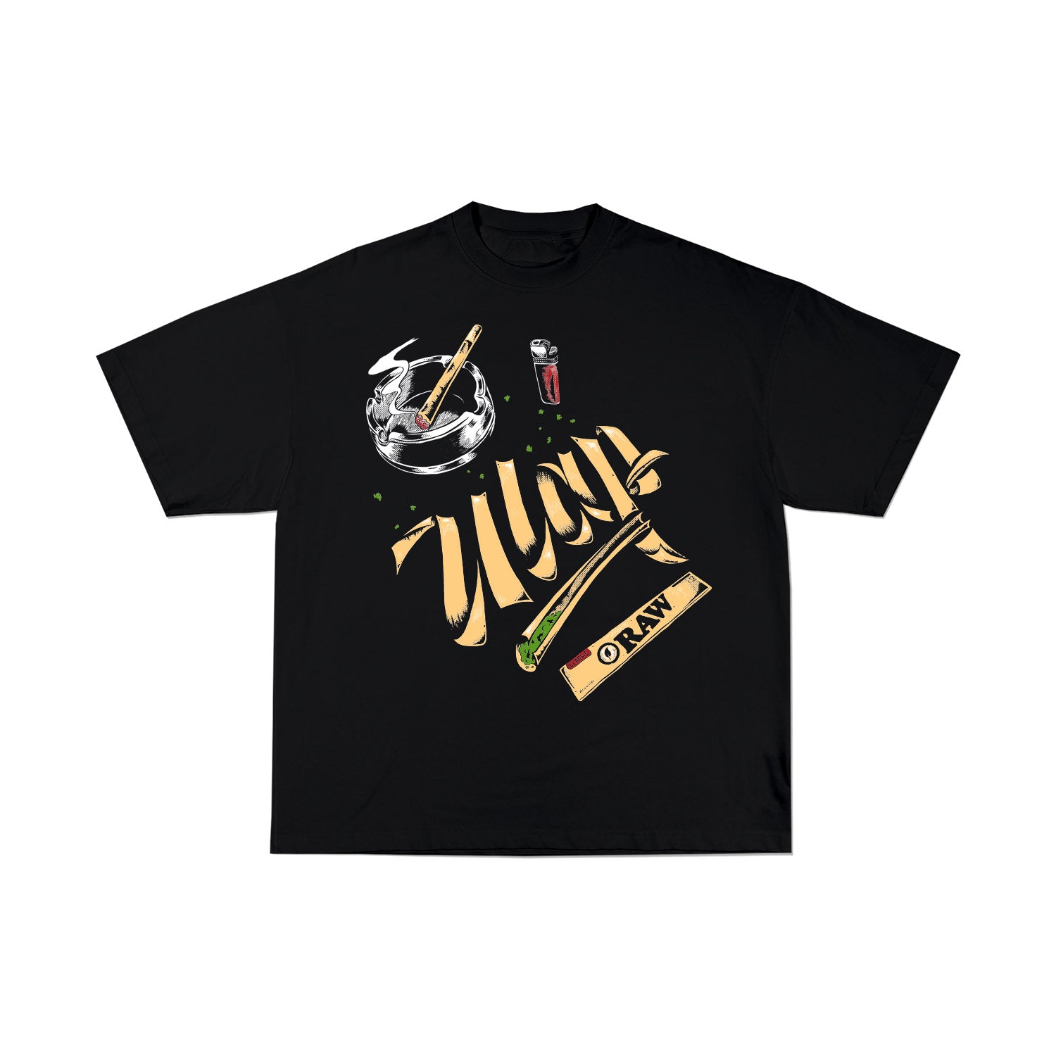 ULAP™ RAW ( Oversized Black Box Fit T-shirt )