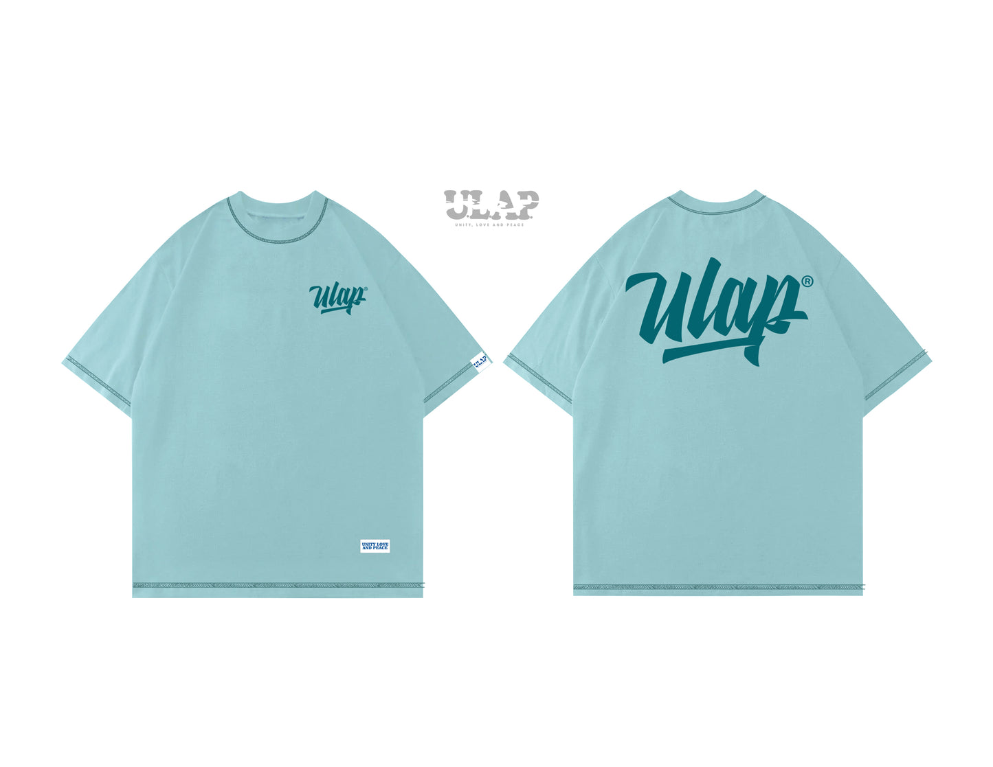 URBAN ULAP ( Casual Mint Blue and Black Tshirt )