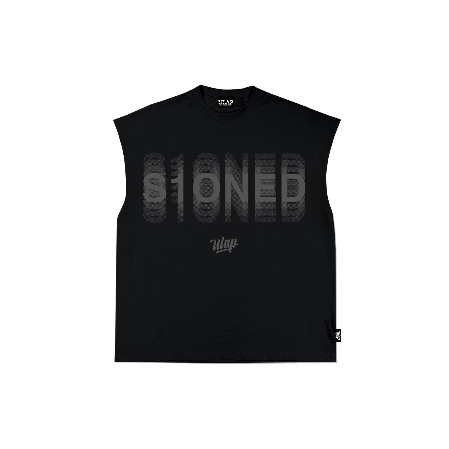 BLACK MUSCLE TEE S1ONED