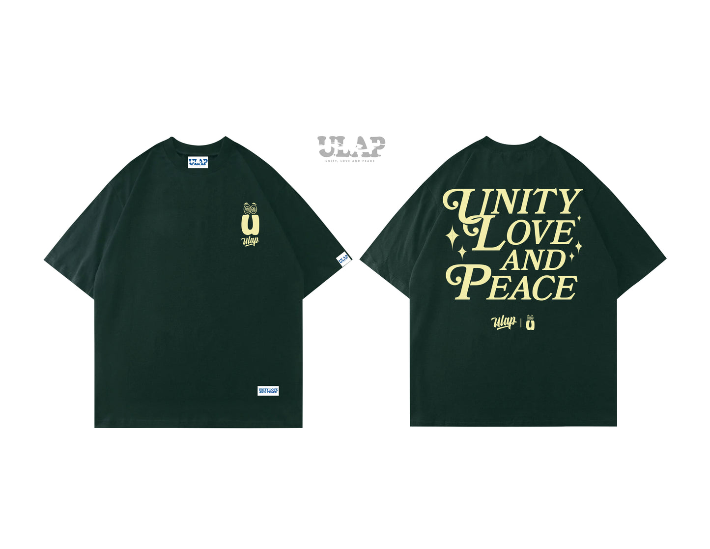 U.LA.P™ SCRIPT ( Casual Moss Green Tshirt )