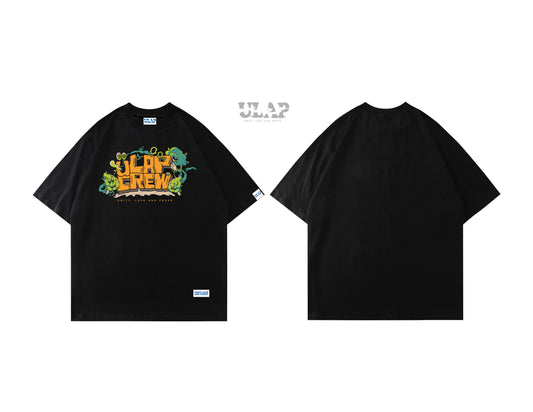 U.L.A.P CREW ( Casual Black Tshirt )