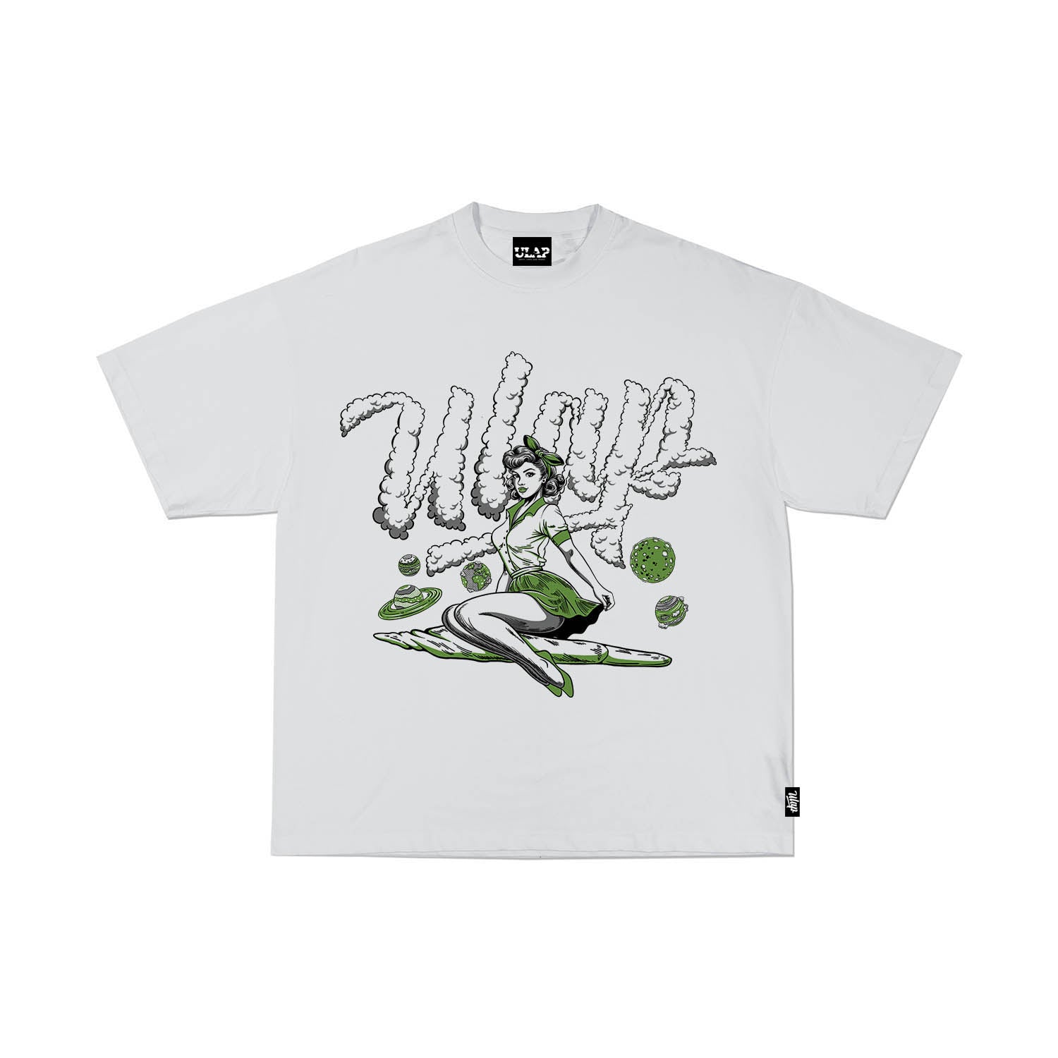 PIN-UP G WHITE ( Oversized White Box Fit T-shirt )