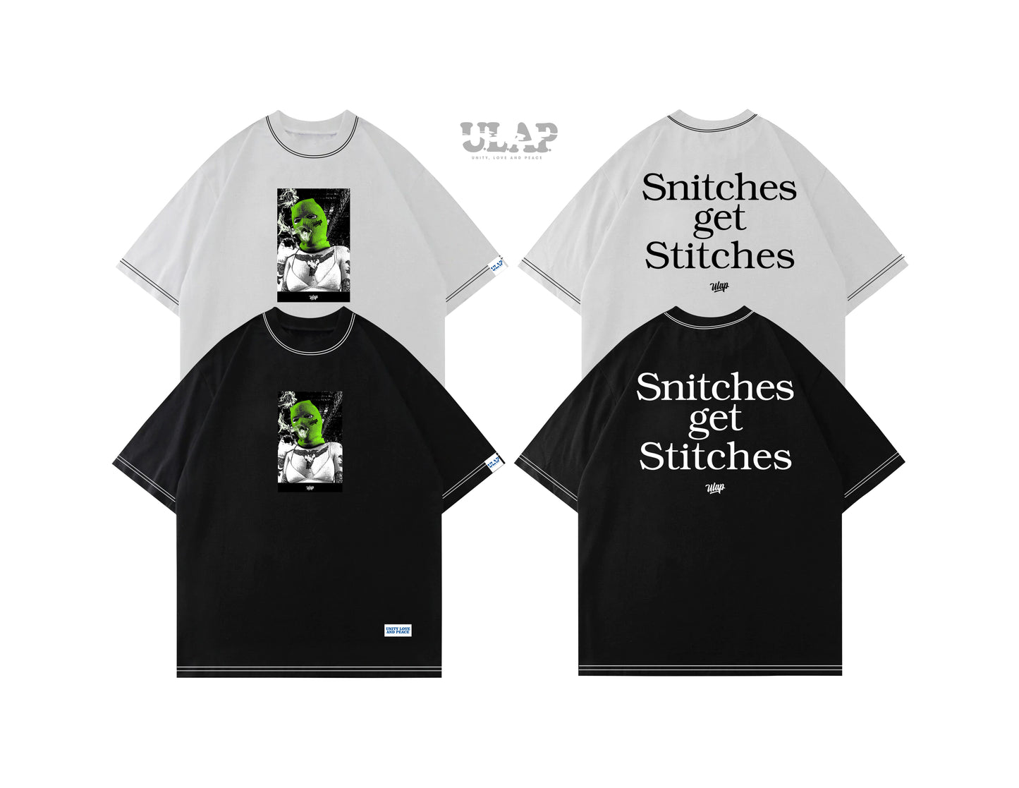 SNITCHES ULAP ( Casual Black & White Tshirt )